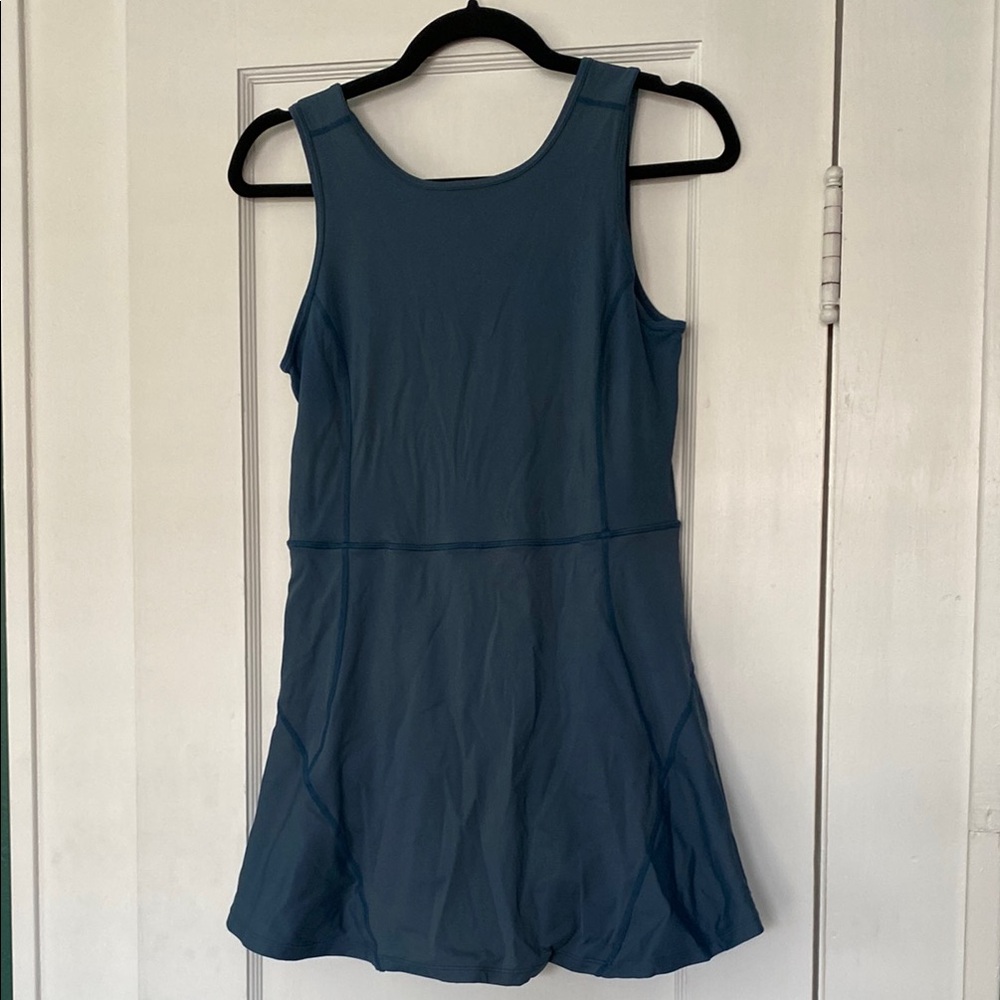 Blue Halara Exercise Dress with Built in Shorts